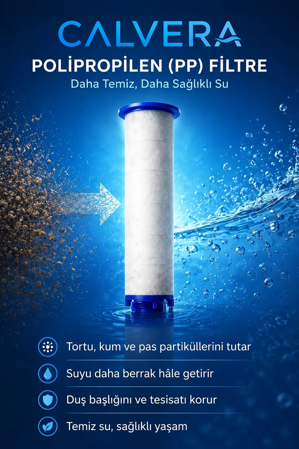 Calvera Filtreli Duş Başlığı